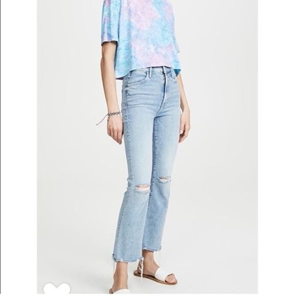 MOTHER Light Blue Cropped Jeans